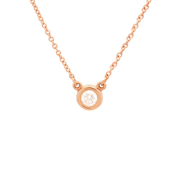 Tiffany & Co. Elsa Peretti Diamonds By The Yard Pendant Necklace 18K Rose Gold