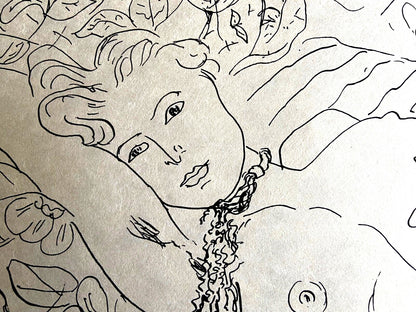 Henri Matisse Lithograph Hand Made Contract Hand