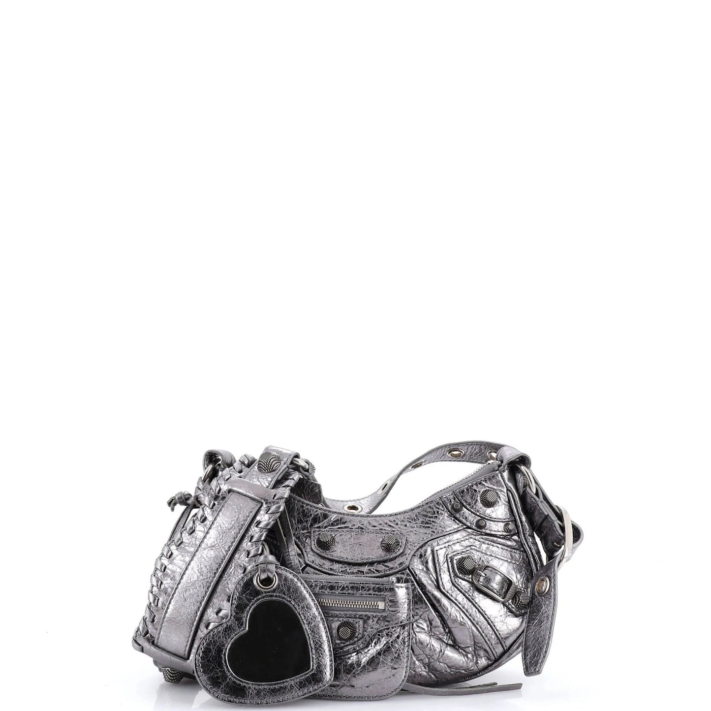 Balenciaga Le Cagole Giant Studs Shoulder Bag Leather Xs