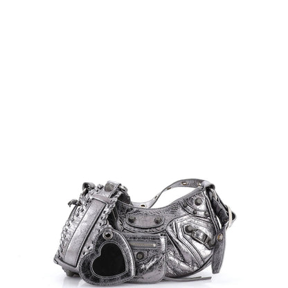 Balenciaga Le Cagole Giant Studs Shoulder Bag Leather Xs