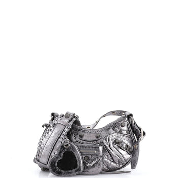 Balenciaga Le Cagole Giant Studs Shoulder Bag Leather Xs