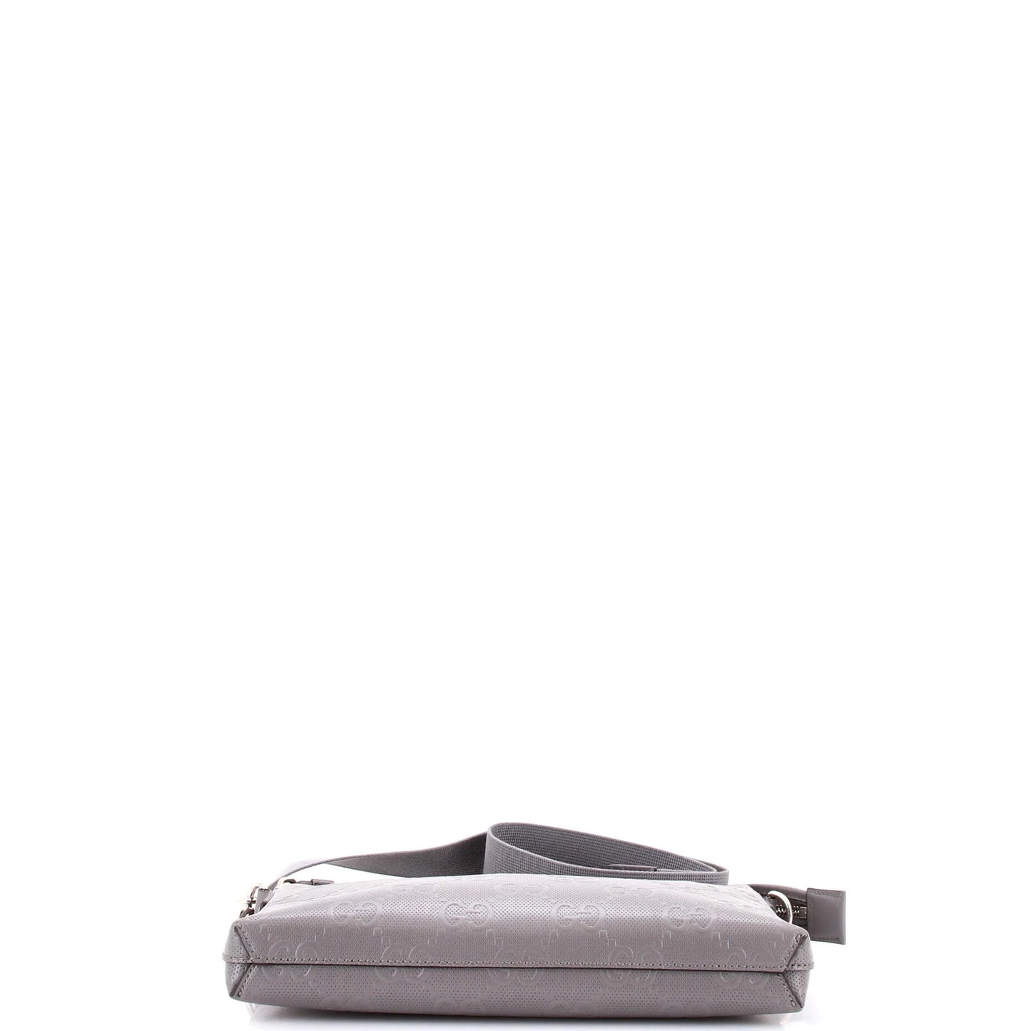 Gucci Convertible Messenger Bag Gg Embossed Perforated Leather Medium