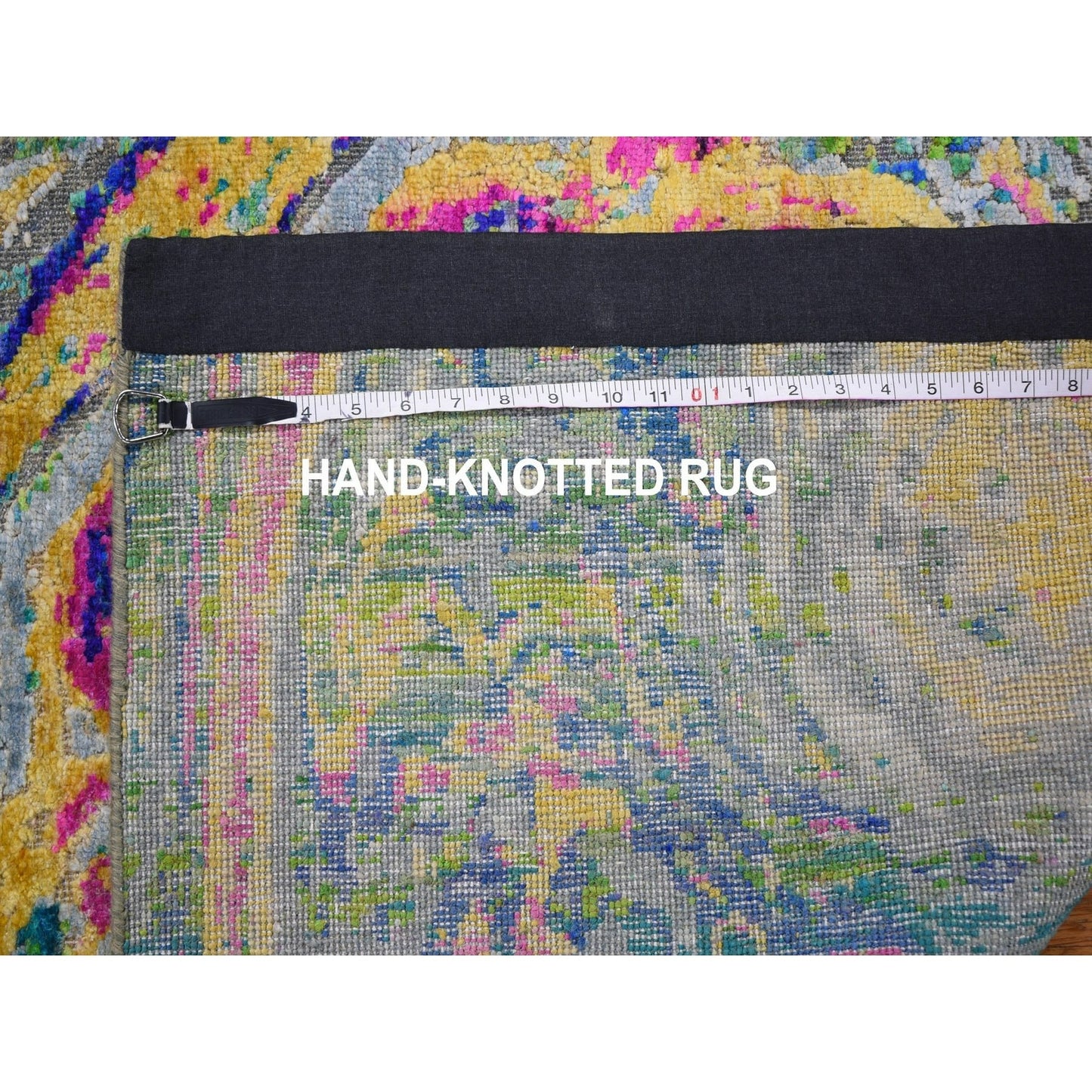 3'X5' The Lava Sari Silk With Textured Wool Hand Knotted Rug