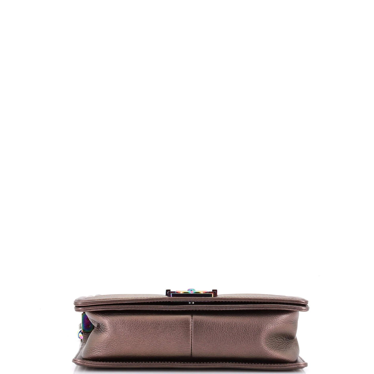 Chanel Boy Flap Bag Quilted Iridescent Goatskin Old Medium