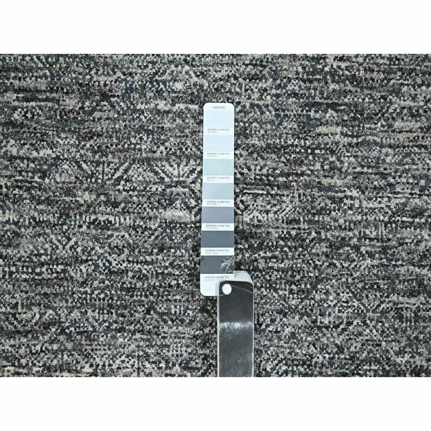 9'X12'1" Nickel Gray Kohinoor Herat Design Pure Wool Hand Knotted Rug