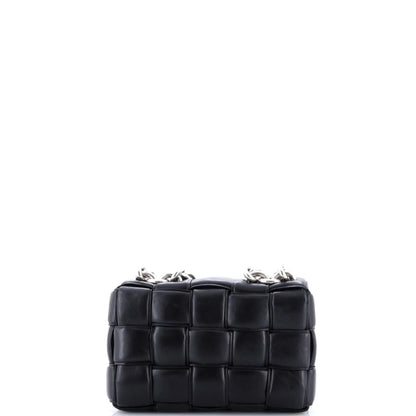 Bottega Veneta Cassette Chain Crossbody Bag Padded Maxi Intrecciato Leather