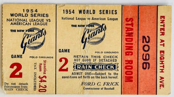 1954 World Series Ticket Stub Game #2 Willie Mays