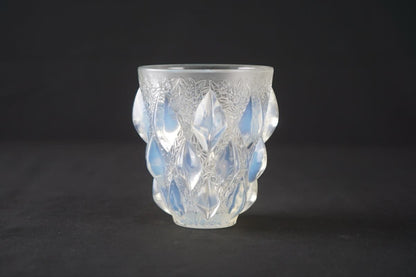 Rene Lalique Lampions Opalescent Glass Vase R. Lalique Signed W/ Box (1931)