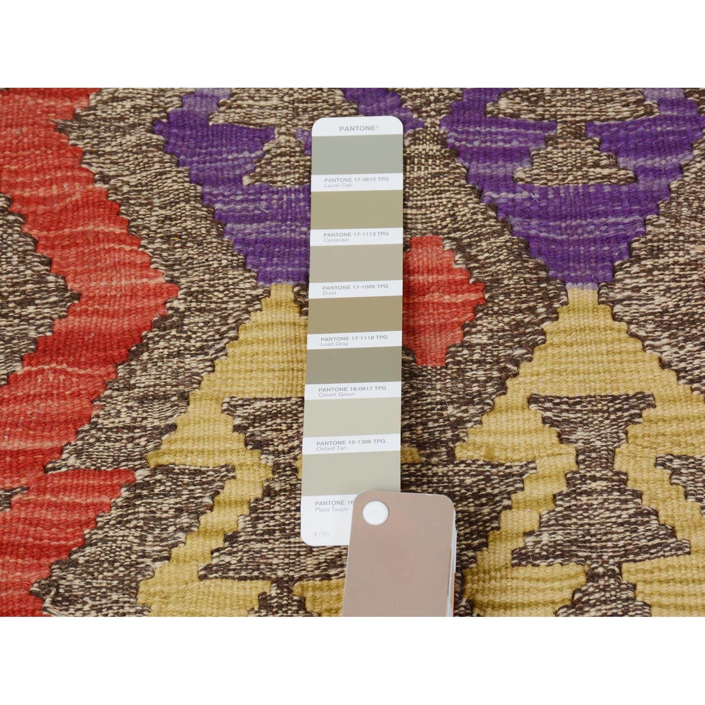 2'8"X3'8" Colorful Reversible Afghan Kilim Pure Wool Hand Woven Rug