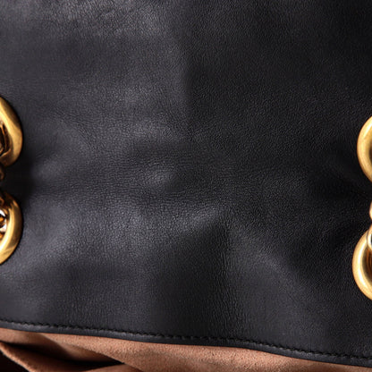 Gucci Pearly Gg Marmont Flap Bag Embellished Matelasse Leather Mini