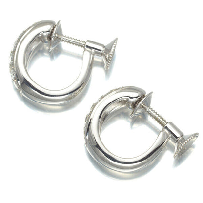 Mikimoto Earrings Diamond 0.21Ct/0.21Ct Paved 18K 750 White Gold