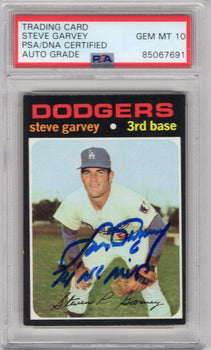 Steve Garvey 1971 Topps #341 Psa Auto Grade Gem