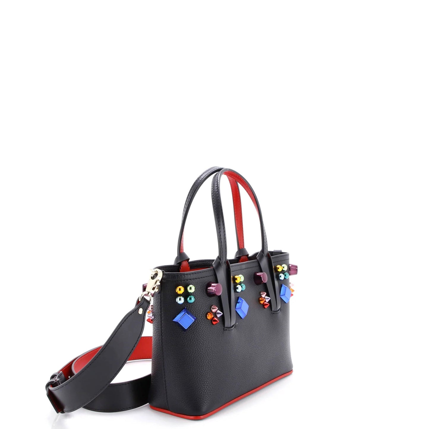 Christian Louboutin Cabata East West Tote Embellished Leather Mini