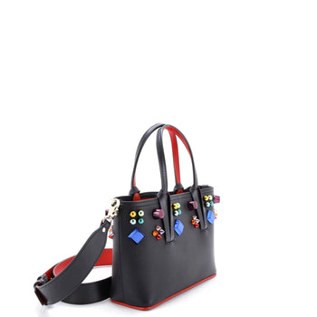 Christian Louboutin Cabata East West Tote Embellished Leather Mini