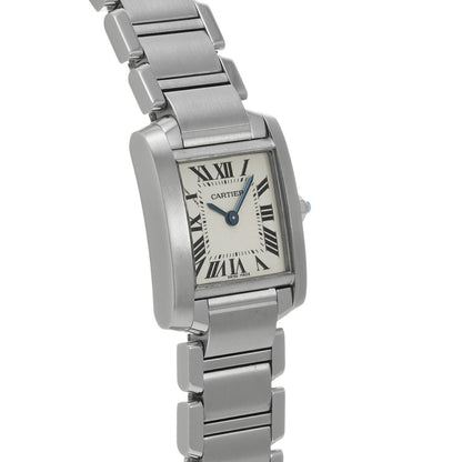 Cartier Tank Franaise Sm W51008Q3 Silver Ladies Used Watch #51495