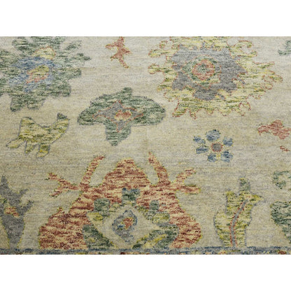 8'X9'9" Colorful Oushak Salt And Pepper Design Wool Hand Knotted Rug