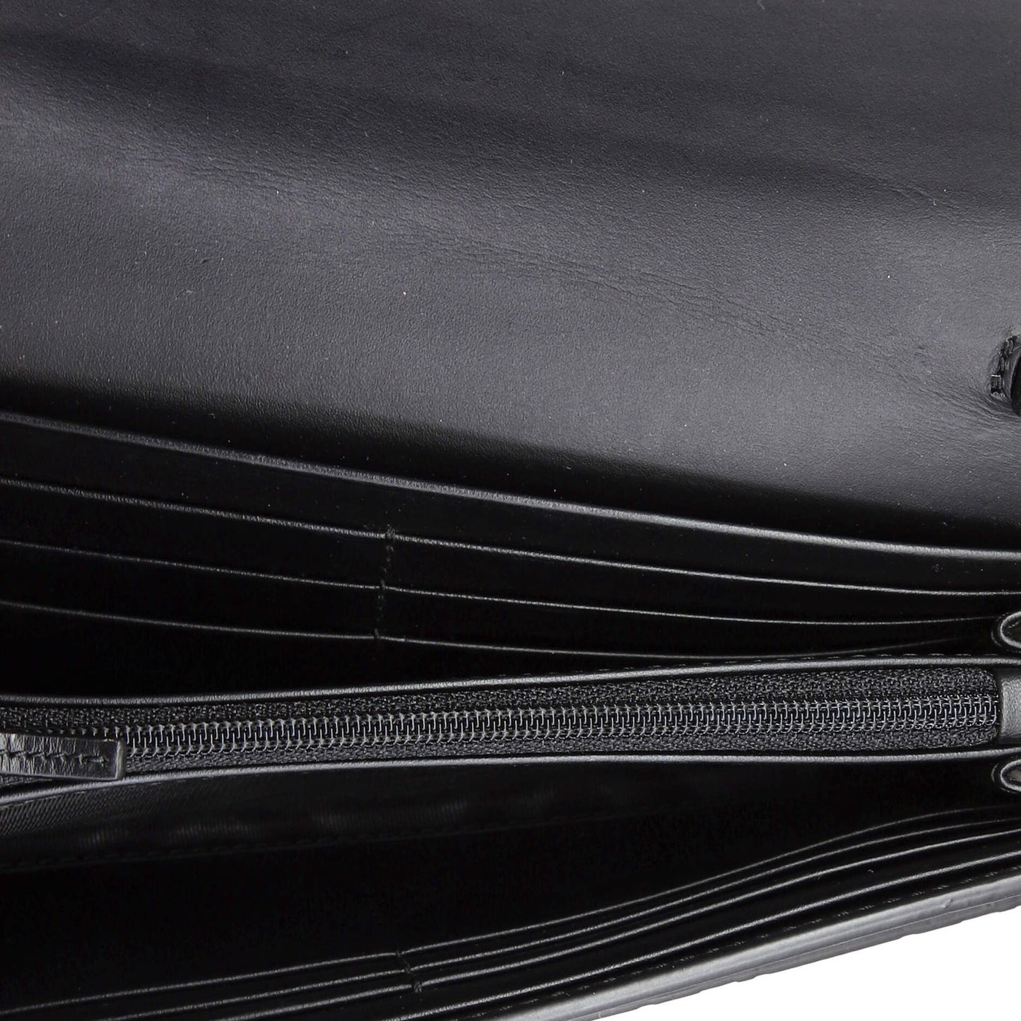 Gucci Padlock Continental Chain Wallet Guccissima Leather Long