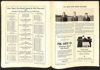 1934 Purdue Vs Notre Dame Vintage College Football Game Program 194602