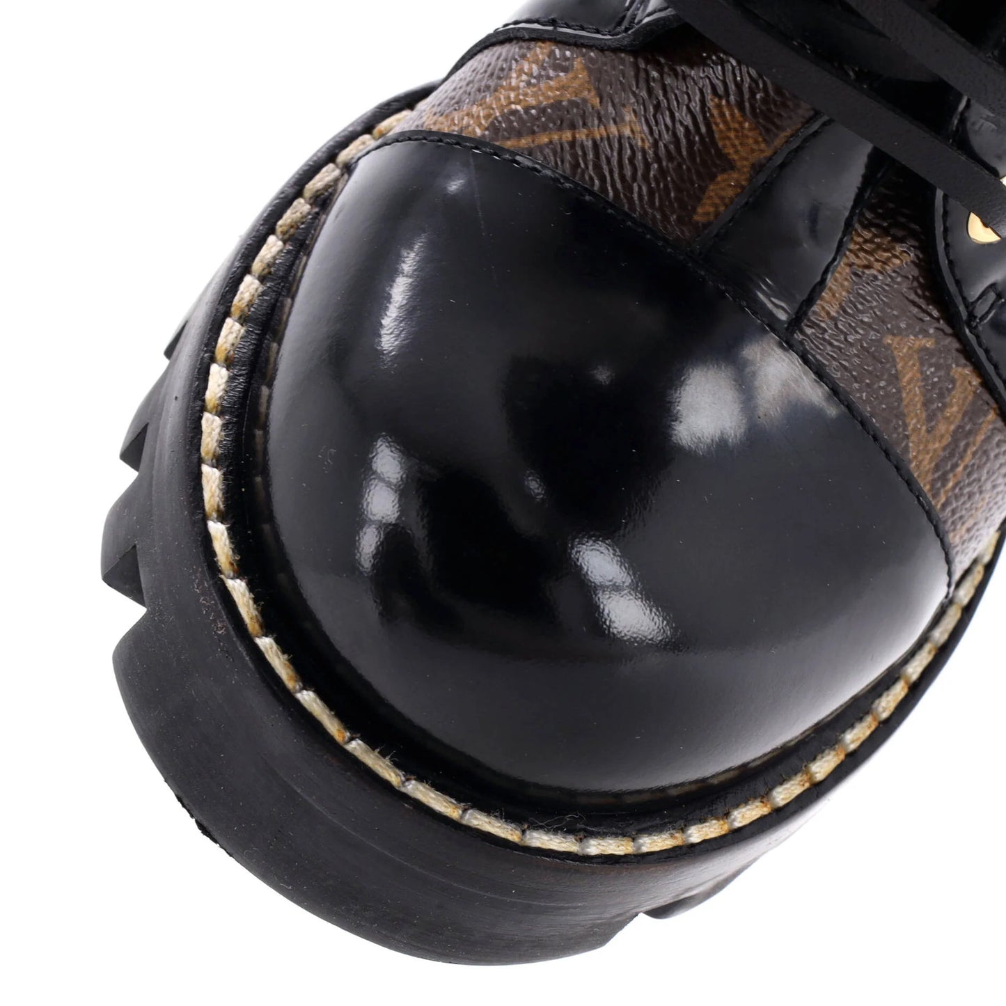 Louis Vuitton Women'S Star Trail Ankle Boots Monogram Canvas With Patent