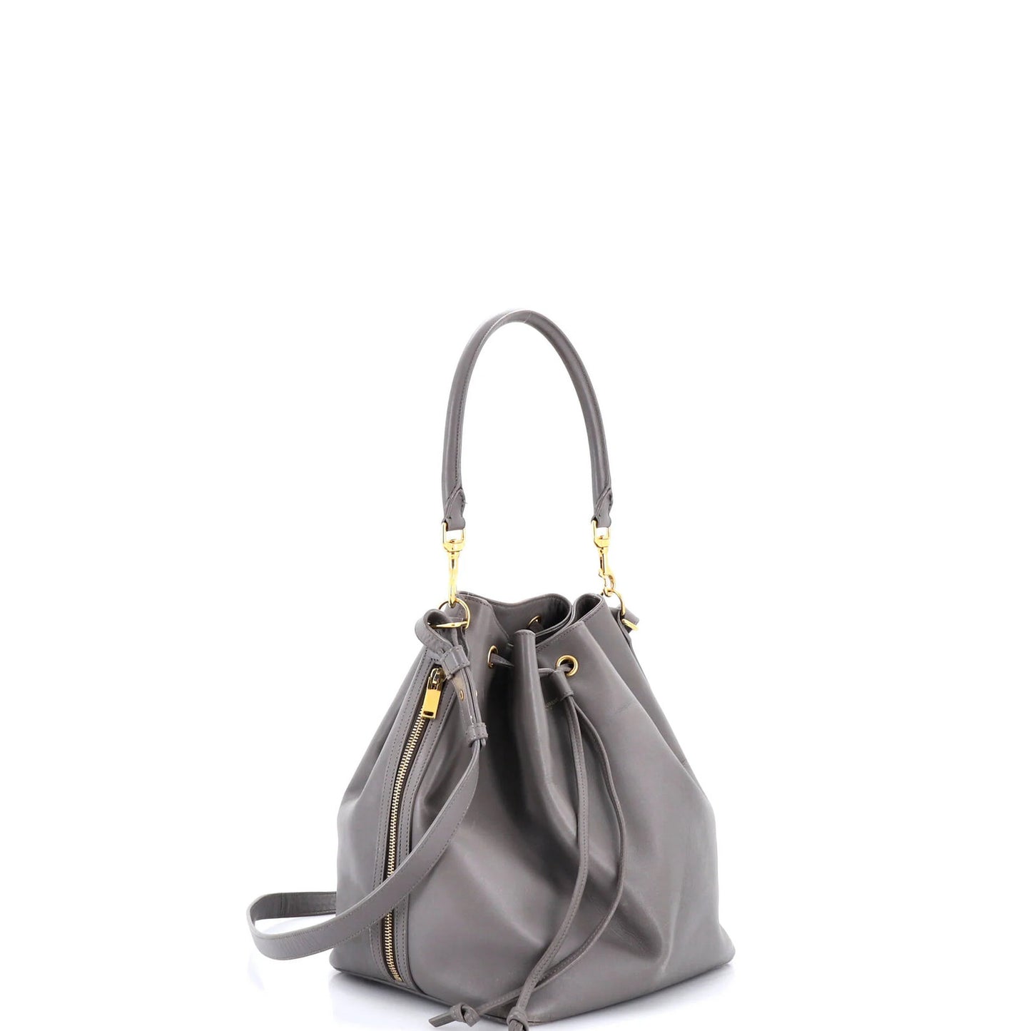 Saint Laurent Emmanuelle Bucket Bag Leather Large