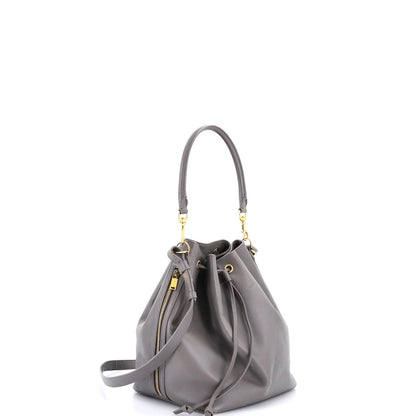 Saint Laurent Emmanuelle Bucket Bag Leather Large