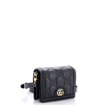 Gucci Gg Marmont Flap Messenger Bag Gg Matelasse Leather Mini