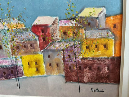 Lido Bettarini Original Oil Painting "Firenze" Italian Landscape Framed Coa