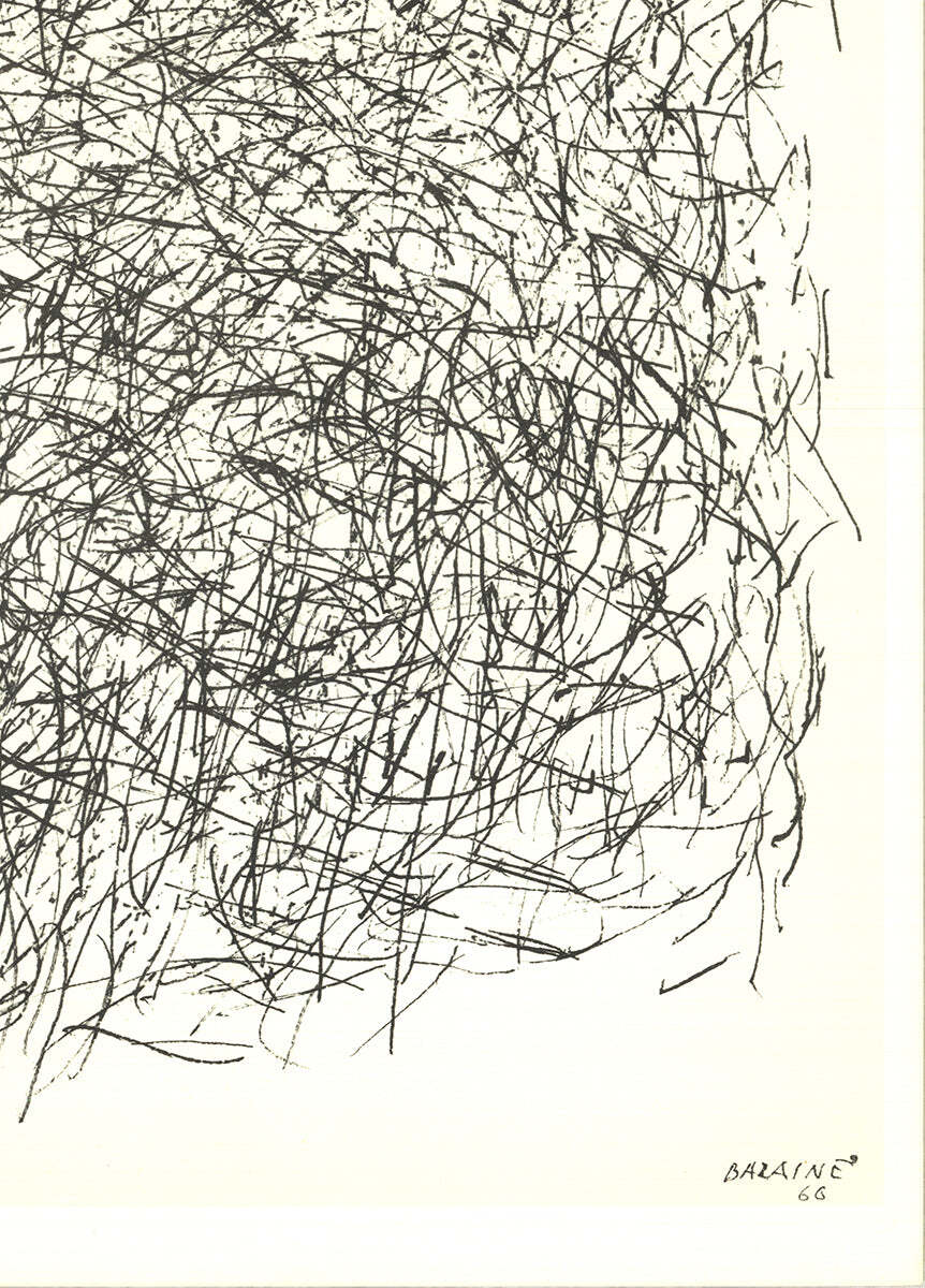 Contemporary JEAN RENE BAZAINE Composition VIII 15" x 11" Lithograph 1968