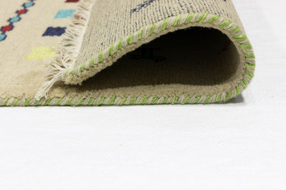 Hand-Knotted Tribal Indo-Gabbeh Pictorial Runner