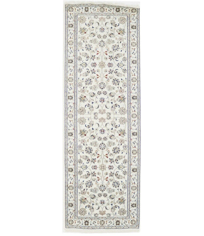 3X8 ft Hand-Knotted Indo-Nain Oriental Runner
