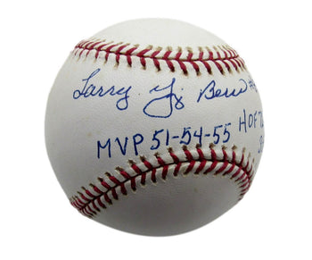 Yogi Berra Hof Signed/Inscr Oml Baseball New York