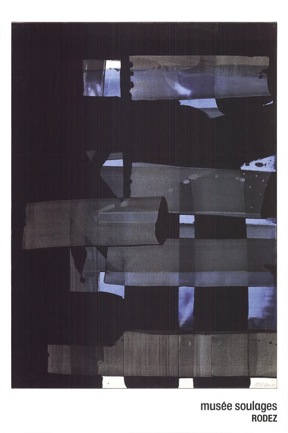 Pierre Soulages Gouache " Offset Lithograph Abstract