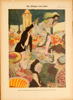 Simplicissimus 1913 By Kainer Die Stimme Von Unten On Linen Original