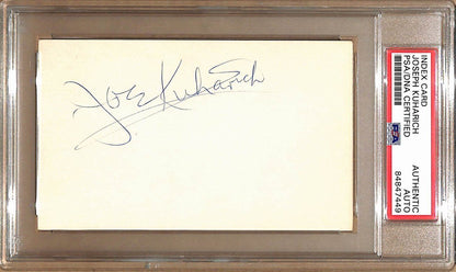 Joe Kuharich Autographed 3X5 Index Card Notre Dame Psa/Dna 179064