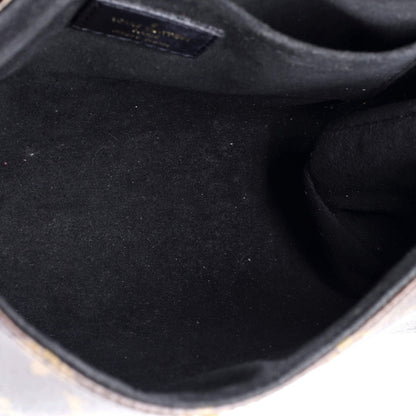 Louis Vuitton Locky Handbag Monogram Canvas With Leather Bb