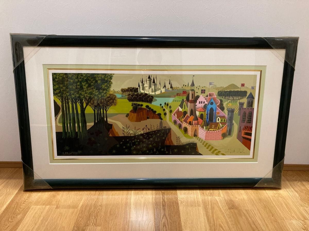 Eyvind Earle Sleeping Beauty Countryside Serigraph Signed Framed 233/ 500