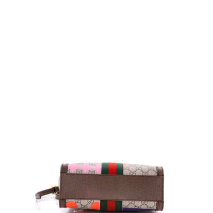 Gucci Ophidia Top Handle Tote Geometric Gg Coated Canvas Small