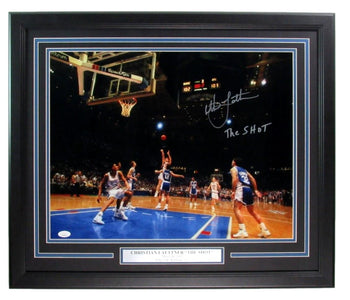Christian Laettner Duke Signed/Inscribed The Shot 16X20 Photo Framed Jsa 199562
