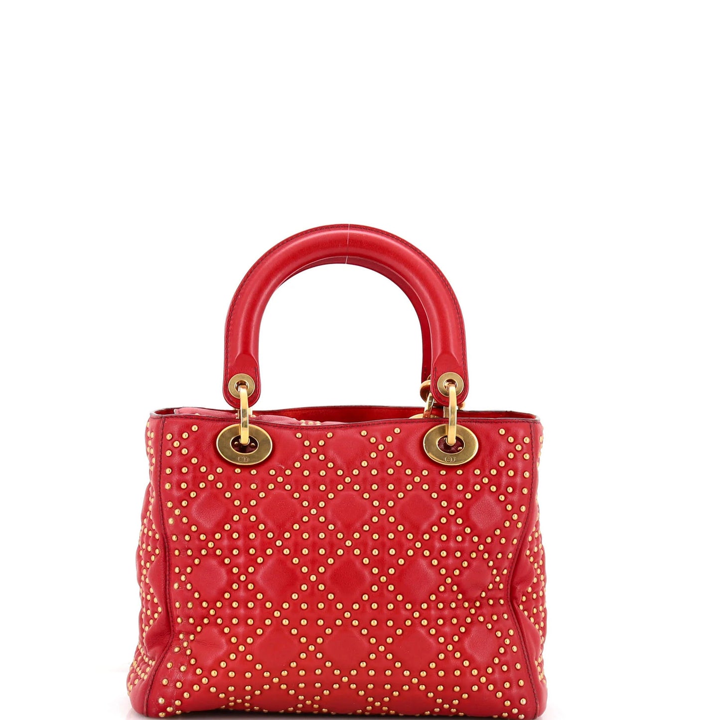 Christian Dior Supple Lady Dior Bag Cannage Studded Lambskin Medium