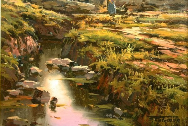 Oil Painting M6 Signed Canvas Landscape Spanish Fermin Colomer Valls