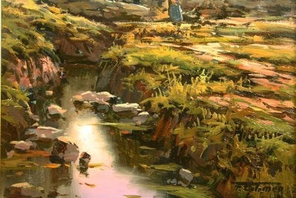 Oil Painting M6 Signed Canvas Landscape Spanish Fermin Colomer Valls