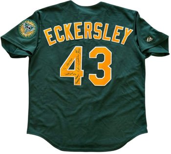 Dennis Eckersley Autographed Oakland Authentic Majestic Jersey