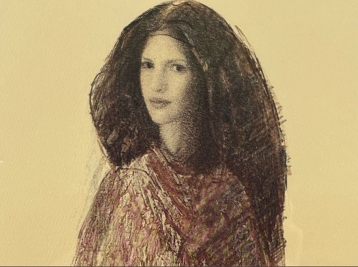 Omer Berber Lady From Dubrovnik 1994 Original Lithograph Signed Coa Framed