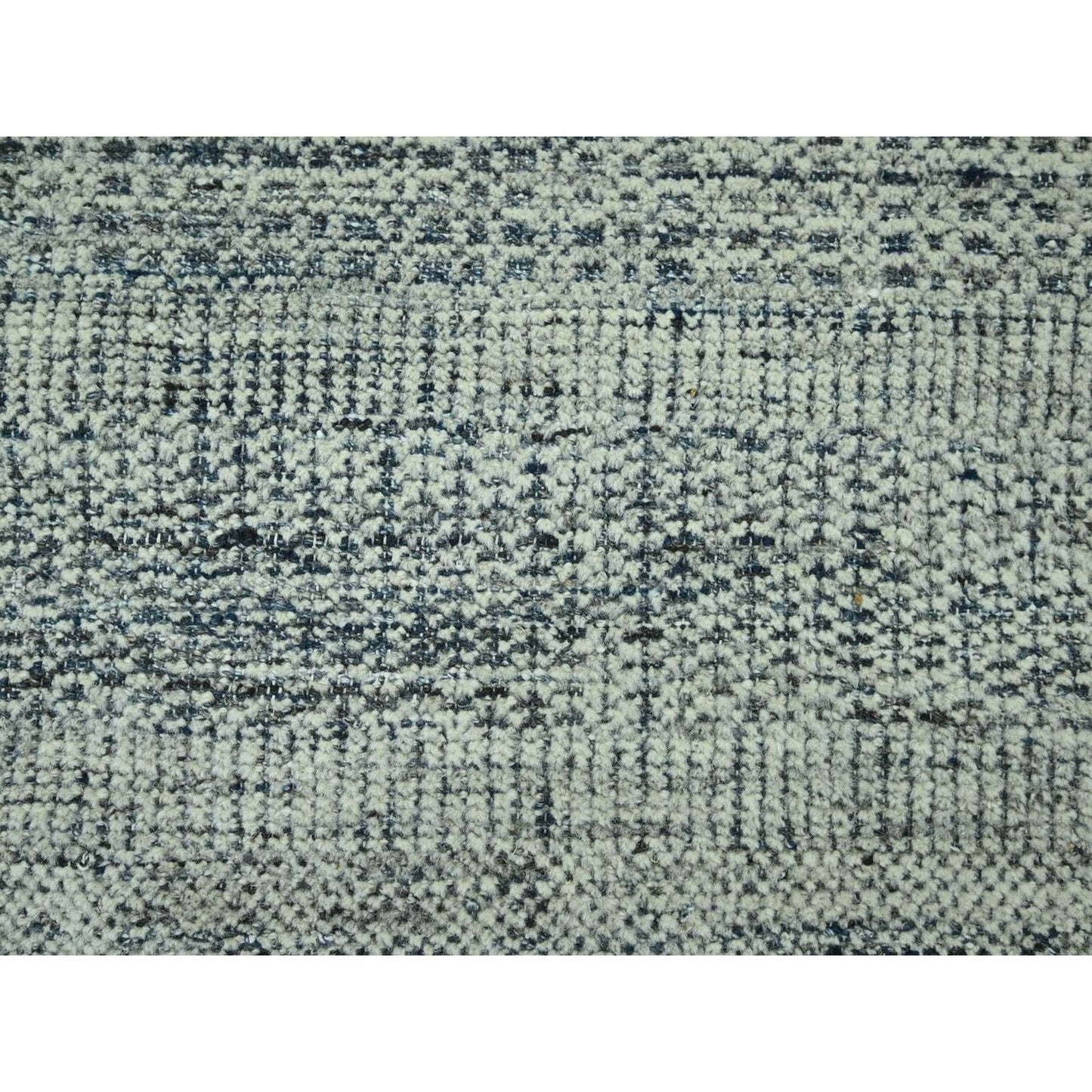 8'2"X10' Blue Hand Knotted Rug Pure Wool Oxidized Grass Design Oriental