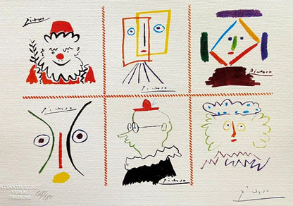 Pablo Picasso Lithograph Coa Signed Numbered Limited Stamp