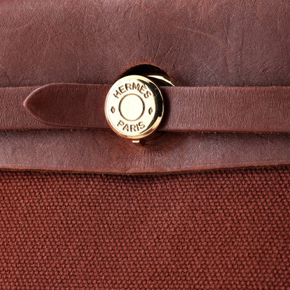 Hermes Herbag Toile And Leather Pm