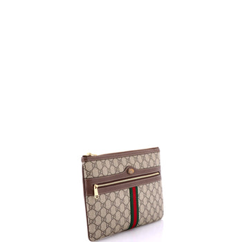 Gucci Ophidia Zip Pouch Gg Coated Canvas Large