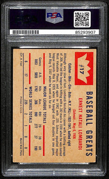 Ernie Lombardi Hof Signed/Auto 1960 Fleer Card