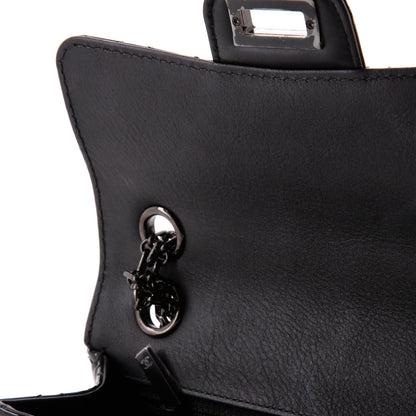 Chanel So Black Reissue 2.55 Flap Bag Quilted Patent Mini