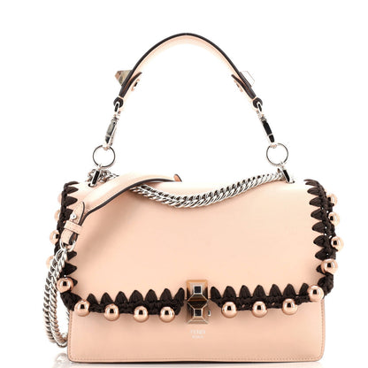 Fendi Kan I Bag Beaded Whipstitch Leather Medium